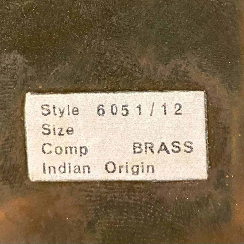 Set of 2 12” Solid Brass Chargers Made in India